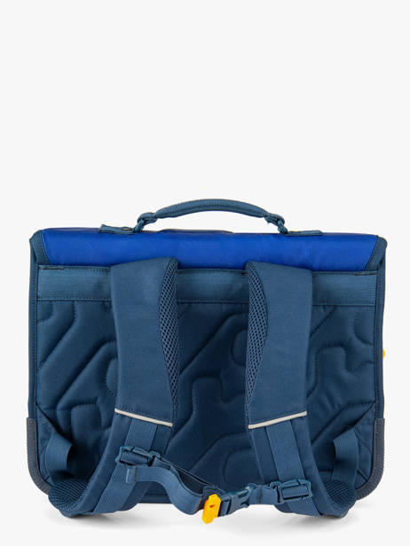 Boekentas 2 Compartimenten Lily Boys Stones and bones Blauw boys B ander zicht 4